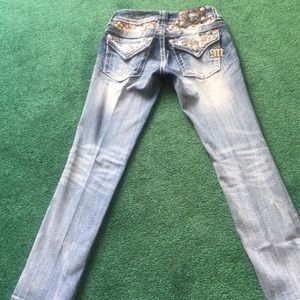 Miss Me Sequin Cropped Jeans